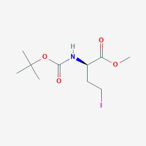 molecular formula C10H18INO4 B2483539 (R)-Methyl 2-((tert-butoxycarbonyl)amino)-4-iodobutanoate CAS No. 219752-75-7