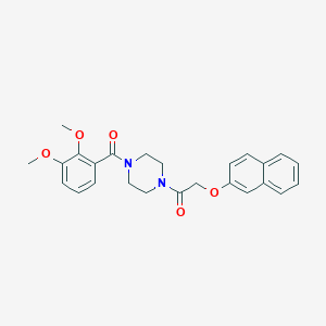 molecular formula C25H26N2O5 B248354 1-(2,3-Dimethoxybenzoyl)-4-[(2-naphthyloxy)acetyl]piperazine 