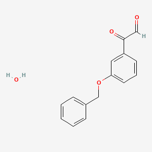 molecular formula C15H14O4 B2483540 2-(3-(苄氧基)苯基)-2-氧代乙醛水合物 CAS No. 69736-33-0