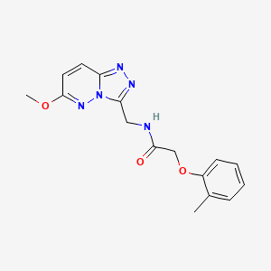 molecular formula C16H17N5O3 B2483551 N-((6-methoxy-[1,2,4]triazolo[4,3-b]pyridazin-3-yl)methyl)-2-(o-tolyloxy)acetamide CAS No. 2034550-03-1