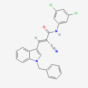 (E)-3-(1-benzylindol-3-yl)-2-cyano-N-(3,5-dichlorophenyl)prop-2-enamide