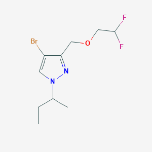 molecular formula C10H15BrF2N2O B2483584 4-溴-1-丙基-3-[(2,2-二氟乙氧基)甲基]-1H-嘧啶 CAS No. 1856073-45-4