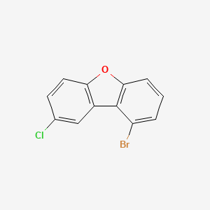 molecular formula C12H6BrClO B2483588 1-Bromo-8-chlorodibenzo[b,d]furan CAS No. 2173554-83-9
