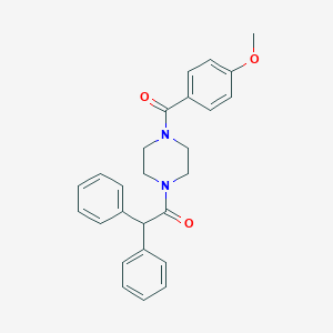 molecular formula C26H26N2O3 B248360 1-(Diphenylacetyl)-4-(4-methoxybenzoyl)piperazine 