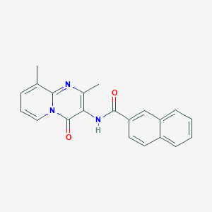 molecular formula C21H17N3O2 B2483602 N-(2,9-二甲基-4-酮-4H-吡啶并[1,2-a]嘧啶-3-基)-2-萘甲酰胺 CAS No. 897617-56-0