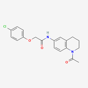molecular formula C19H19ClN2O3 B2483606 N-(1-乙酰-3,4-二氢-2H-喹啉-6-基)-2-(4-氯苯氧基)乙酰胺 CAS No. 941915-10-2