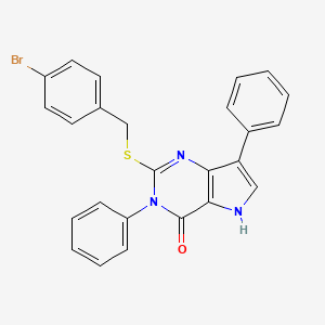 2-((4-bromobenzyl)thio)-3,7-diphenyl-3H-pyrrolo[3,2-d]pyrimidin-4(5H)-one