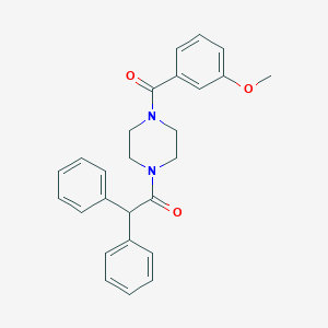 1-(Diphenylacetyl)-4-(3-methoxybenzoyl)piperazine