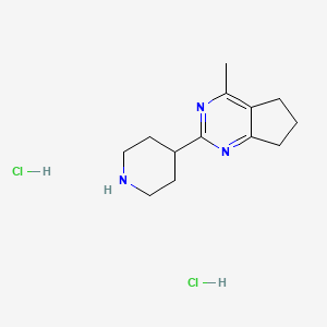 4-Methyl-2-piperidin-4-yl-6,7-dihydro-5H-cyclopenta[d]pyrimidine;dihydrochloride