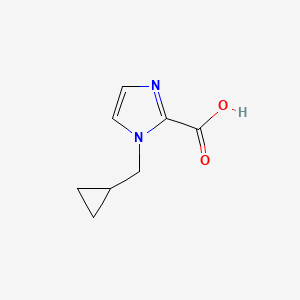 molecular formula C8H10N2O2 B2483635 1-(环丙基甲基)-1H-咪唑-2-羧酸 CAS No. 1021535-45-4