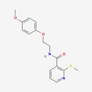 molecular formula C16H18N2O3S B2483641 N-[2-(4-methoxyphenoxy)ethyl]-2-(methylsulfanyl)pyridine-3-carboxamide CAS No. 1090798-15-4