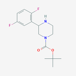 molecular formula C15H20F2N2O2 B2483642 3-(2,5-Difluoro-phenyl)-piperazine-1-carboxylic acid tert-butyl ester CAS No. 886768-65-6
