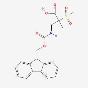 molecular formula C20H21NO6S B2483644 3-(9H-芴-9-基甲氧羰基氨基)-2-甲基-2-甲磺酰基丙酸 CAS No. 2460755-23-9