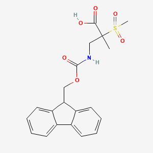 molecular formula C20H21NO6S B2483644 Acide 3-(9H-fluorène-9-ylméthoxycarbonylamino)-2-méthyl-2-méthylsulfonylpropanoïque CAS No. 2460755-23-9