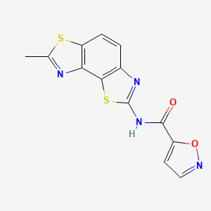 molecular formula C13H8N4O2S2 B2483647 N-(7-methylbenzo[1,2-d:3,4-d']bis(thiazole)-2-yl)isoxazole-5-carboxamide CAS No. 941993-81-3