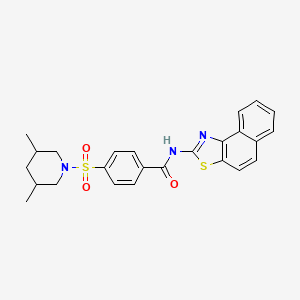 molecular formula C25H25N3O3S2 B2483655 N-benzo[e][1,3]benzothiazol-2-yl-4-(3,5-dimethylpiperidin-1-yl)sulfonylbenzamide CAS No. 361478-63-9