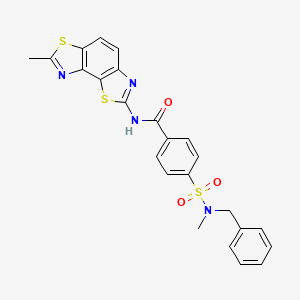 molecular formula C24H20N4O3S3 B2483661 4-[苄基(甲基)磺酰基]-N-(7-甲基-[1,3]噻唑并[5,4-e][1,3]苯并噻唑-2-基)苯甲酰胺 CAS No. 683767-63-7