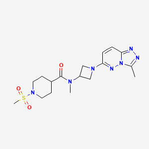 molecular formula C17H25N7O3S B2483667 N-methyl-N-(1-(3-methyl-[1,2,4]triazolo[4,3-b]pyridazin-6-yl)azetidin-3-yl)-1-(methylsulfonyl)piperidine-4-carboxamide CAS No. 2320212-80-2