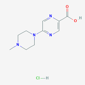 molecular formula C10H15ClN4O2 B2483675 5-(4-Methylpiperazin-1-yl)pyrazine-2-carboxylic acid;hydrochloride CAS No. 2460751-20-4