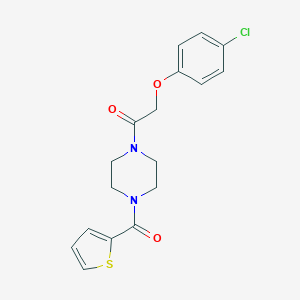 molecular formula C17H17ClN2O3S B248368 1-[(4-Chlorophenoxy)acetyl]-4-(2-thienylcarbonyl)piperazine 
