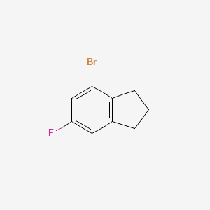 molecular formula C9H8BrF B2483686 4-Bromo-6-fluoro-2,3-dihydro-1H-indene CAS No. 1379359-18-8