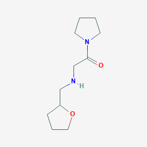 molecular formula C11H20N2O2 B2483690 2-[(噁唑烷-2-基甲基)氨基]-1-(吡咯烷-1-基)乙酸酮 CAS No. 841248-45-1