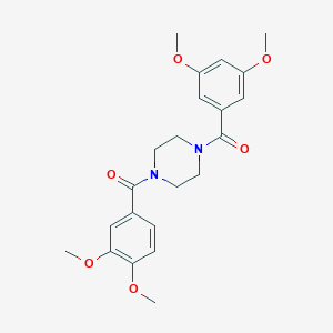 molecular formula C22H26N2O6 B248370 1-(3,4-Dimethoxybenzoyl)-4-(3,5-dimethoxybenzoyl)piperazine 
