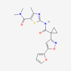 2-(1-(5-(furan-2-yl)isoxazol-3-yl)cyclopropanecarboxamido)-N,N,4-trimethylthiazole-5-carboxamide