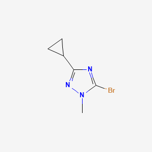 molecular formula C6H8BrN3 B2483704 5-Bromo-3-cyclopropyl-1-methyl-1H-1,2,4-triazole CAS No. 1546563-78-3