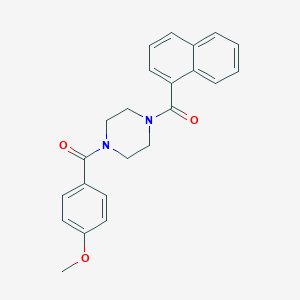 molecular formula C23H22N2O3 B248371 1-(4-Methoxybenzoyl)-4-(1-naphthoyl)piperazine 