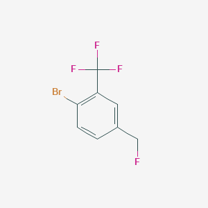 molecular formula C8H5BrF4 B2483713 1-Bromo-4-(fluoromethyl)-2-(trifluoromethyl)benzene CAS No. 2244084-02-2