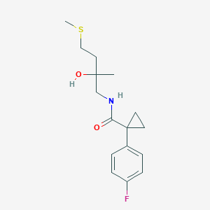 1-(4-fluorophenyl)-N-(2-hydroxy-2-methyl-4-(methylthio)butyl)cyclopropanecarboxamide