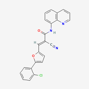 3-(5-(2-chlorophenyl)furan-2-yl)-2-cyano-N-(quinolin-8-yl)acrylamide