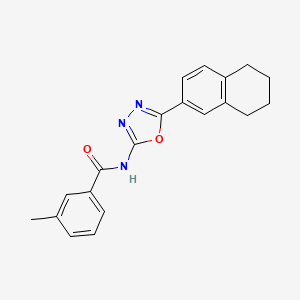 molecular formula C20H19N3O2 B2483718 3-methyl-N-[5-(5,6,7,8-tetrahydronaphthalen-2-yl)-1,3,4-oxadiazol-2-yl]benzamide CAS No. 887885-55-4