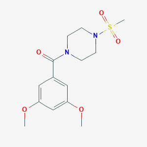 (3,5-Dimethoxyphenyl)-(4-methylsulfonyl-1-piperazinyl)methanone