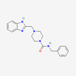 molecular formula C20H23N5O B2483730 4-((1H-benzo[d]imidazol-2-yl)methyl)-N-benzylpiperazine-1-carboxamide CAS No. 1207052-40-1