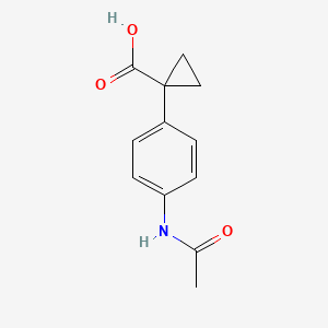 molecular formula C12H13NO3 B2483733 1-(4-乙酰氨基苯基)环丙烷-1-羧酸 CAS No. 854821-20-8