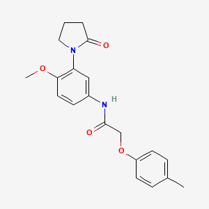 molecular formula C20H22N2O4 B2483739 N-(4-methoxy-3-(2-oxopyrrolidin-1-yl)phenyl)-2-(p-tolyloxy)acetamide CAS No. 941934-50-5