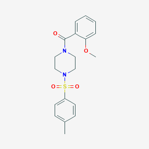 molecular formula C19H22N2O4S B248374 (2-Methoxy-phenyl)-[4-(toluene-4-sulfonyl)-piperazin-1-yl]-methanone 