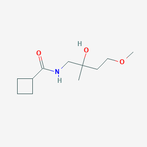 molecular formula C11H21NO3 B2483744 N-(2-hydroxy-4-methoxy-2-methylbutyl)cyclobutanecarboxamide CAS No. 1692852-73-5