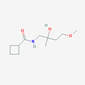 molecular formula C11H21NO3 B2483744 N-(2-ヒドロキシ-4-メトキシ-2-メチルブチル)シクロブタンカルボンアミド CAS No. 1692852-73-5