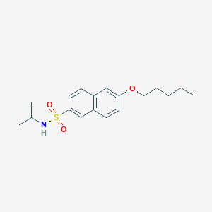 molecular formula C18H25NO3S B2483753 6-(pentyloxy)-N-(propan-2-yl)naphthalene-2-sulfonamide CAS No. 1206149-75-8