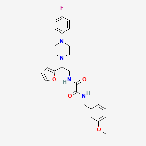molecular formula C26H29FN4O4 B2483755 N1-(2-(4-(4-fluorophenyl)piperazin-1-yl)-2-(furan-2-yl)ethyl)-N2-(3-methoxybenzyl)oxalamide CAS No. 877632-43-4