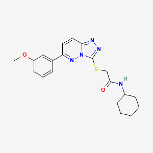 molecular formula C20H23N5O2S B2483774 N-环己基-2-((6-(3-甲氧基苯基)-[1,2,4]三唑并[4,3-b]吡啶-3-基)硫)乙酰胺 CAS No. 894060-62-9