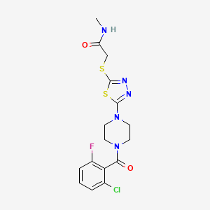 2-((5-(4-(2-chloro-6-fluorobenzoyl)piperazin-1-yl)-1,3,4-thiadiazol-2-yl)thio)-N-methylacetamide