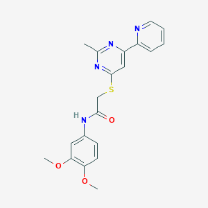 N-(3,4-dimethoxyphenyl)-2-((2-methyl-6-(pyridin-2-yl)pyrimidin-4-yl)thio)acetamide