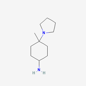 4-Methyl-4-(pyrrolidin-1-yl)cyclohexan-1-amine