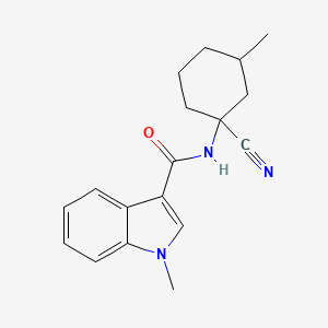 molecular formula C18H21N3O B2483791 N-(1-Cyano-3-methylcyclohexyl)-1-methylindole-3-carboxamide CAS No. 2127303-27-7
