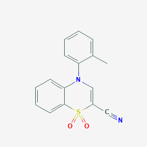 4-(o-tolyl)-4H-benzo[b][1,4]thiazine-2-carbonitrile 1,1-dioxide