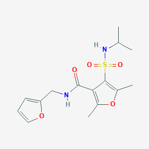 N-(furan-2-ylmethyl)-4-(N-isopropylsulfamoyl)-2,5-dimethylfuran-3-carboxamide